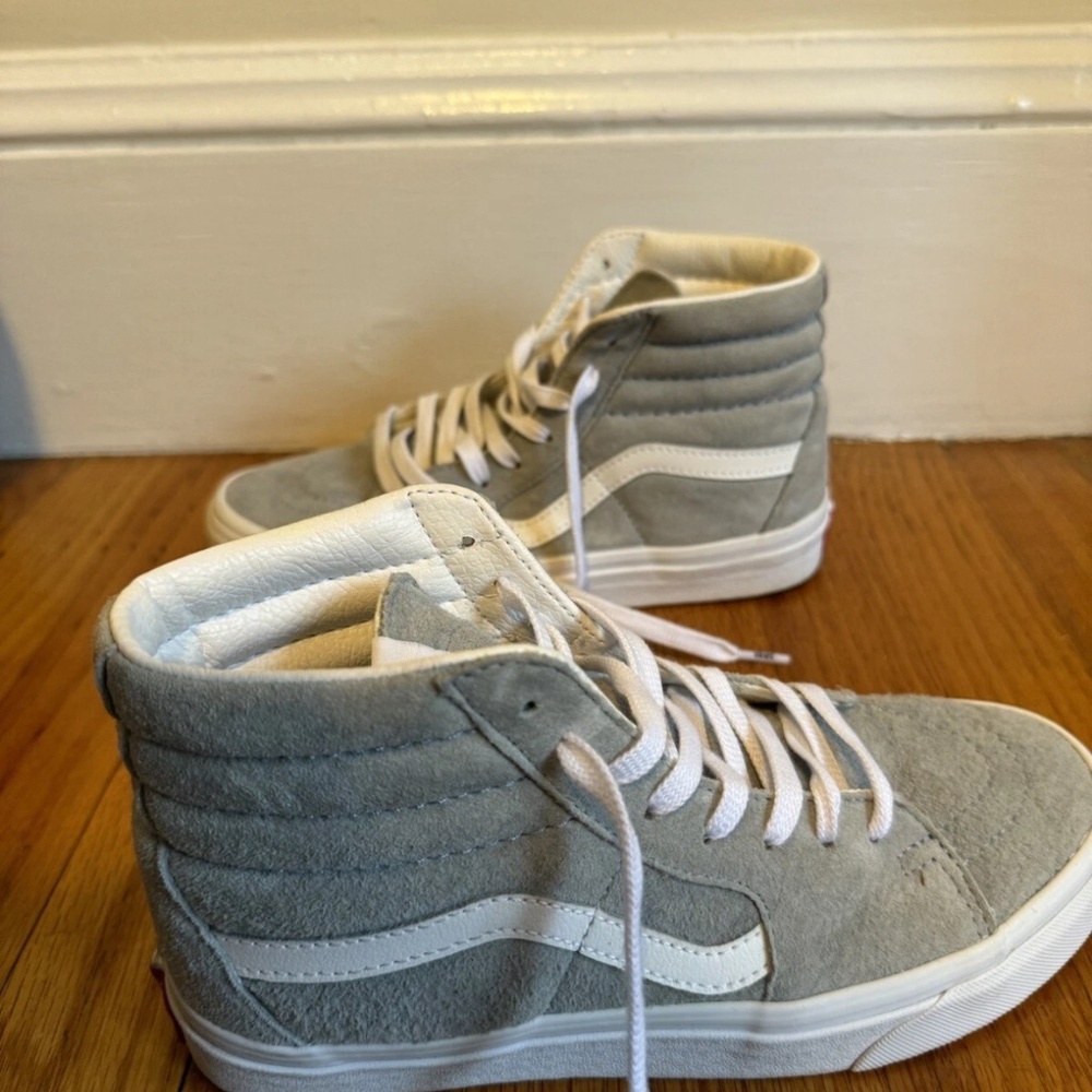 men’s Size 6.5/ women’s 8- VANS SK8 HI Authentic Pig Suede - Blue Fog